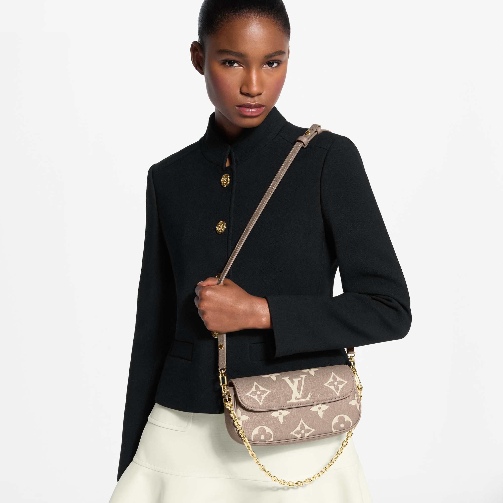 Wallet On Chain Ivy Bicolour Monogram Empreinte Leather - Wallets